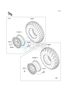 KVF 750 E [BRUTE FORCE 750 4X4I NRA OUTDOORS] (E8F-E9FA) E9FA drawing WHEELS_TIRES