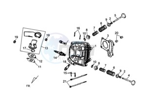 FIDDLE II 125 drawing CYLINDER HEAD