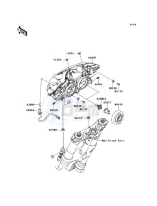 Z1000 ZR1000DCF FR GB XX (EU ME A(FRICA) drawing Headlight(s)