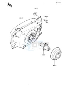 ZX 600 B [NINJA 600RX] (B1) [NINJA 600RX] drawing HEADLIGHT