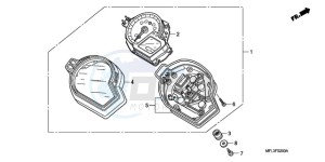 CBR1000RR9 France - (F / CMF MME TRI) drawing METER