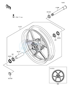 NINJA ZX-6R ABS ZX636FGF FR GB XX (EU ME A(FRICA) drawing Front Hub