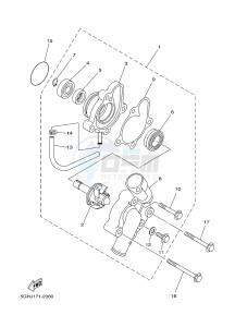 YFM450FWBD YFM45KPAJ KODIAK 450 EPS (BB57) drawing WATER PUMP