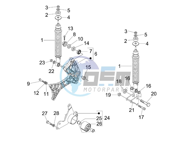 Rear suspension - Shock absorber - s