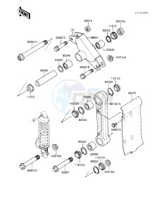 KX 250 C [KX250] (C1) [KX250] drawing REAR SUSPENSION -- 83 KX250-C1- -