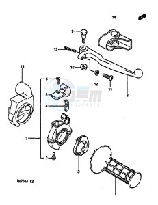 RM250 1988 drawing RIGHT HANDLE SWITCH