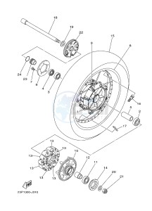 XT1200Z SUPER TENERE ABS (BP81) drawing REAR WHEEL