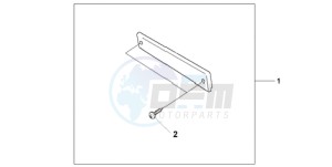 CBF1000T9 UK - (E / ABS MKH) drawing PILLION BACKREST PAD