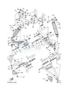 YXE700 YXE70WPAJ WOLVERINE R (B3D2) drawing FRONT SUSPENSION & WHEEL