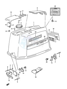 DT 85 drawing Engine Cover (1995 to 1997)