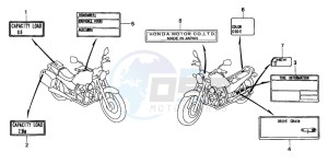 CB250 drawing CAUTION LABEL