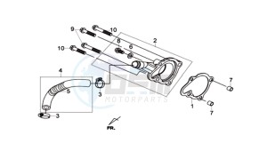 Joymax 300i ABS drawing WATER PUMP COVER