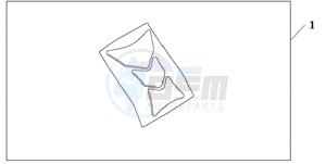 CB600FA9 UK - (E / ABS MKH) drawing TANK PAD HONDA WING LOGO