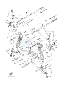 YFZ450R YFZ450RF (1TDE) drawing FRONT SUSPENSION & WHEEL