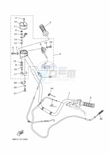 YFM450FWBD YFM45KPHK (BB5L) drawing STEERING HANDLE & CABLE