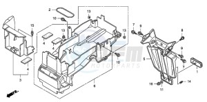 CB1300 CB1300SUPER FOUR drawing REAR FENDER (CB1300A/SA)