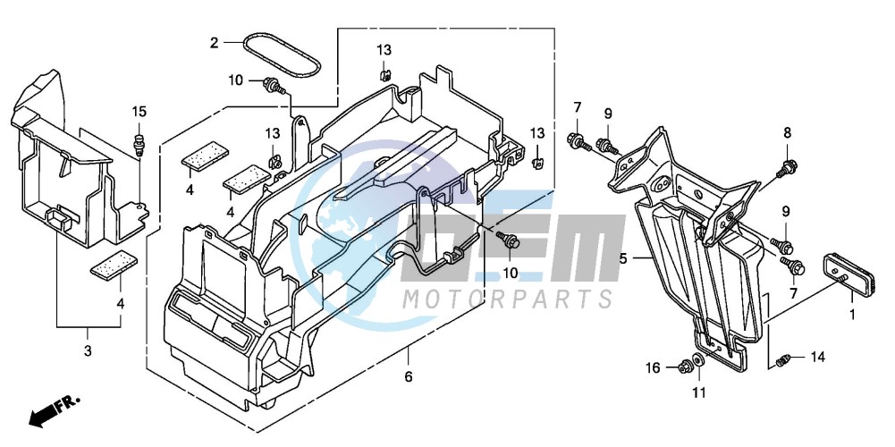 REAR FENDER (CB1300A/SA)