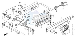 CB600F CB600S drawing SWINGARM