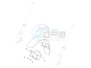 California 1400 Touring SE ABS 1380 drawing Front mudguard-Pillar