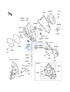 KSV 700 B [KFX 700] (B6F-B9F) B9F drawing ENGINE COVER-- S- -