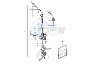 YQ AEROX 50 drawing CARBURETOR