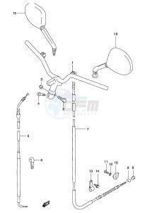 AY50 (P19) katana drawing HANDLEBAR (MODEL AY50)