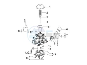 SR Motard 125 4t e3 drawing Carburetor components