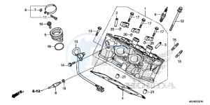 VFR1200XDE CrossTourer - VFR1200X Dual Clutch 2ED - (2ED) drawing CYLINDER HEAD