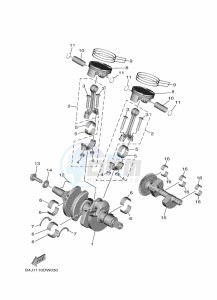 YXF1000EW YX10FRPAP (B4JF) drawing CRANKSHAFT & PISTON