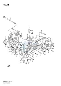 AN400 (E2) Burgman drawing CRANKCASE (AN400ZAL1 E51)