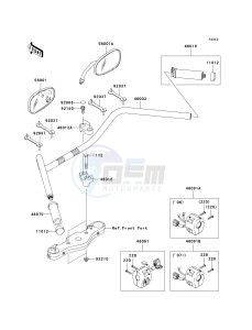 VN 1600 D [VULCAN 1600 NOMAD] (D6F-D8FA) D8F drawing HANDLEBAR