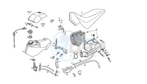 SENDA SM X-RACE - 50 CC EU2 drawing FUEL TANK - SEAT