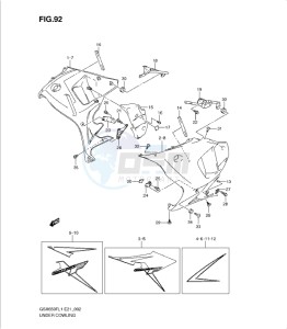 GSXF650 drawing UNDER COWLING (GSX650FL1 E24)