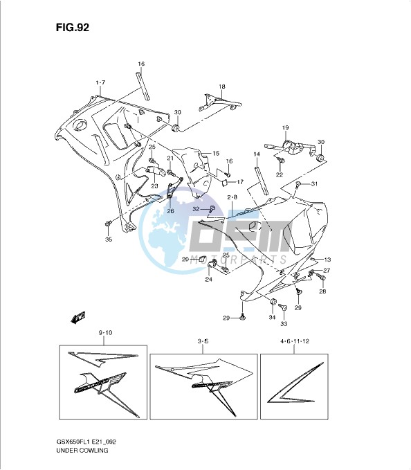 UNDER COWLING (GSX650FL1 E24)