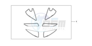 CBR600RRA E drawing KIT, RACING STICKER