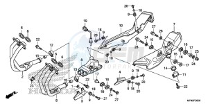 CB1000RAE CB1000R ABS E drawing EXHAUST MUFFLER