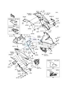 NINJA_250SL_ABS BX250BFS XX (EU ME A(FRICA) drawing Cowling Lowers