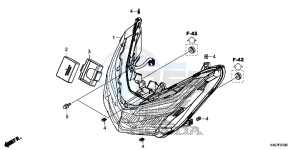 NSS125DF Forza 125 - NSS125D Europe Direct - (ED) drawing HEADLIGHT