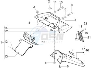 DNA 50 drawing Rear cover - Splash guard