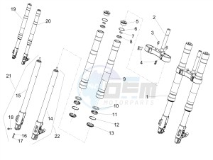 RS 125 REPLICA 4T E4 ABS (EMEA) drawing Front fork Ming Xing