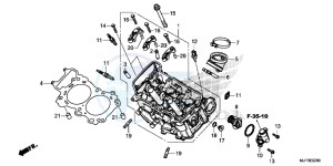 CRF1000DG CRF1000 - Africa Twin - Dual Clutch Europe Direct - (ED) drawing CYLINDER HEAD