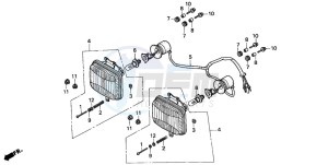 TRX200D FOURTRAX drawing HEADLIGHT