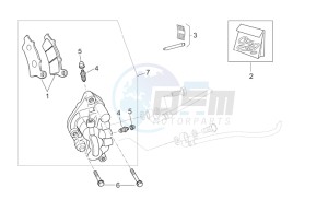 Scarabeo 125-200 e3 (eng. piaggio) drawing Front caliper