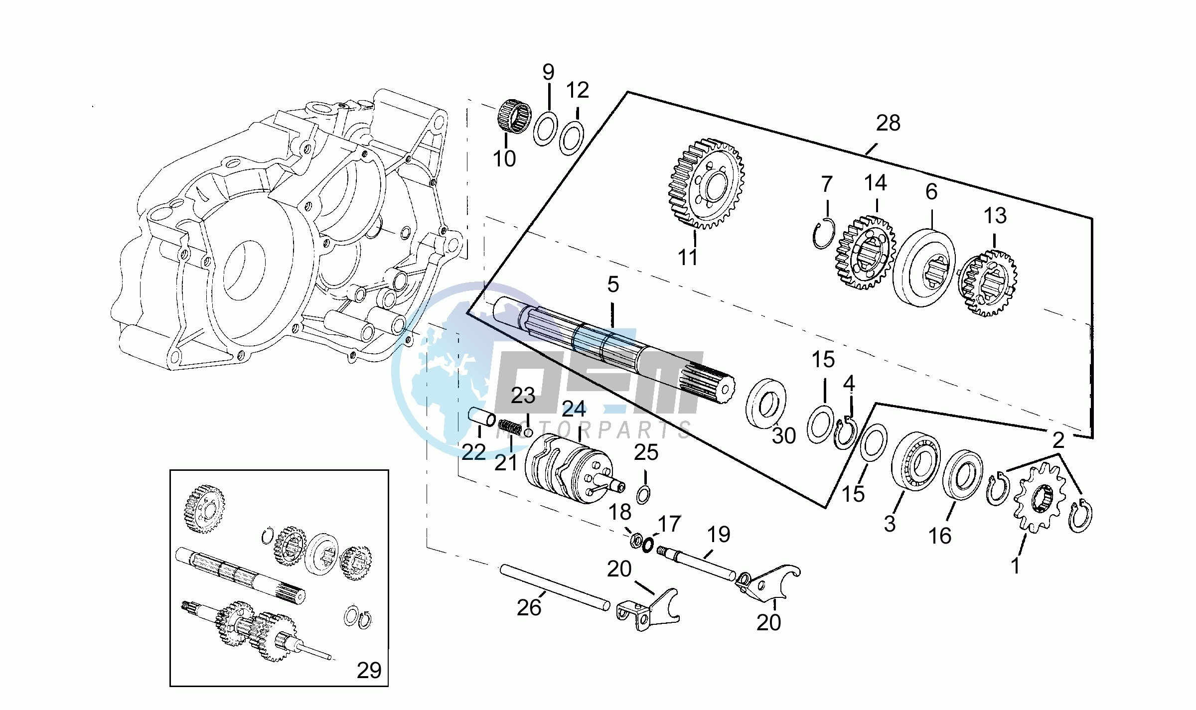 Driven shaft