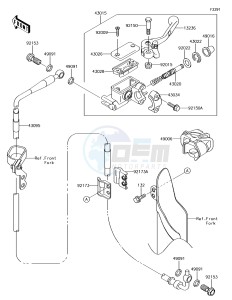 KX85-II KX85DHF EU drawing Front Master Cylinder