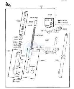 KX 80 N [BIG WHEEL] (N1) [BIG WHEEL] drawing FRONT FORK