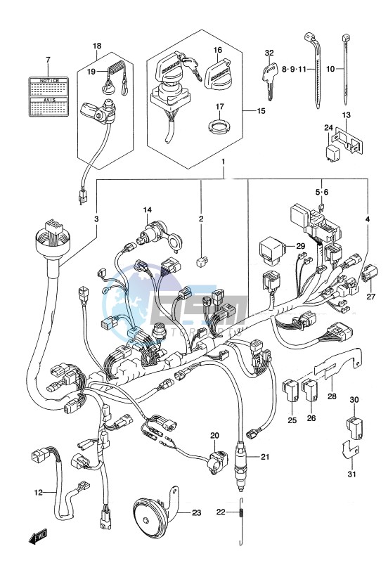 WIRING HARNESS (LT-A500XZL2 P17)