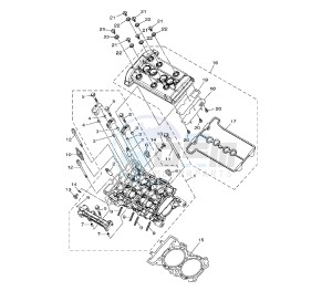 XTZ SUPER TENERE 1200 drawing CYLINDER HEAD