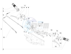 SPRINT 150 4T 3V IGET ABS E4 (NAFTA) drawing Handlebars - Master cil.