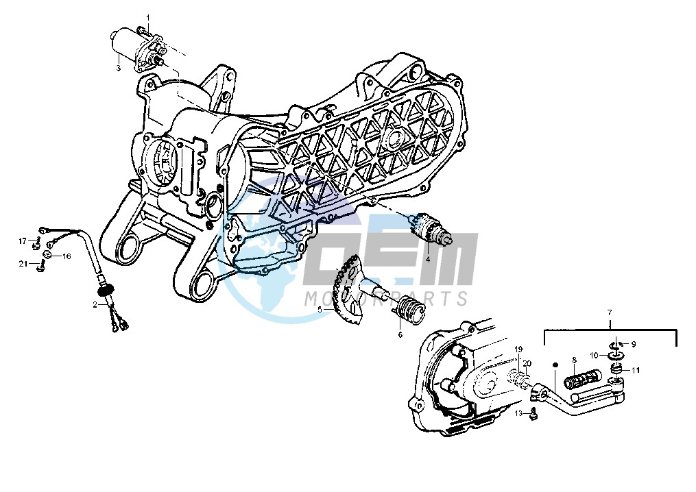 Starting Motor - Starting lever